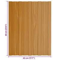 Dakpaneel 12 st Naturel 60 x 45 cm Verzinkt staal 7