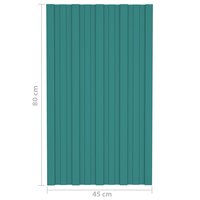 Dakpaneel 12 st Groen 80 x 45 cm Verzinkt staal 7