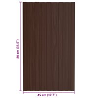 Dakpaneel 12 st Bruin 80 x 45 cm Verzinkt staal 7