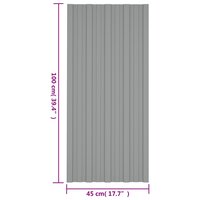 Dakpaneel 36 st Grijs 100 x 45 cm Verzinkt staal 7