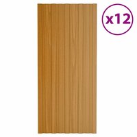 Dakpaneel 12 st Naturel 100 x 45 cm Verzinkt staal 2