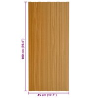 Dakpaneel 12 st Naturel 100 x 45 cm Verzinkt staal 7
