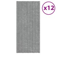 Dakpaneel 12 st zilver 100 x 45 cm Verzinkt staal 2