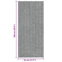 Dakpaneel 12 st zilver 100 x 45 cm Verzinkt staal 7