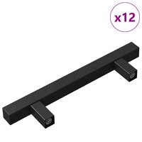 Kasthandgreep 12 st Zwart 150 x 12,3 x 35,2 mm Roestvrij staal 2