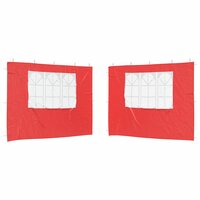 Partytent Zijwand 2 st 300 x 195 cm Rood PE en staal 2