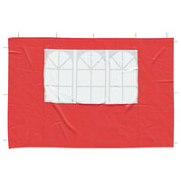 Partytent Zijwand 2 st 300 x 195 cm Rood PE en staal 3