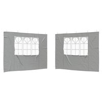 Partytent Zijwand 2 st 300 x 195 cm Lichtgrijs PE en staal 2