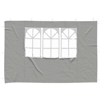 Partytent Zijwand 2 st 300 x 195 cm Lichtgrijs PE en staal 3