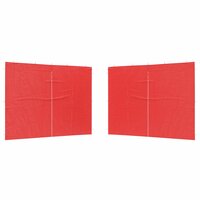 Partytent Zijwand 2 st 300 x 195 cm Rood PE en staal 2