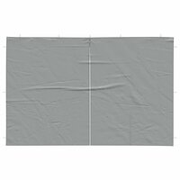 Partytent Zijwand 2 st 300 x 195 cm Lichtgrijs PE en staal 3