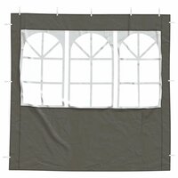 Partytent Zijwand 2 st 200 x 195 cm Antraciet PE en staal 3