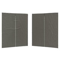 Partytent Zijwand 2 st 200 x 195 cm Antraciet PE en staal 2