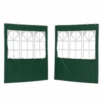 Partytent Zijwand 2 st 200 x 195 cm Groen PE en staal 2