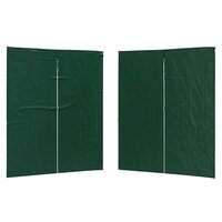Partytent Zijwand 2 st 200 x 195 cm Groen PE en staal 2