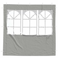 Partytent Zijwand 2 st 200 x 195 cm Lichtgrijs PE en staal 3
