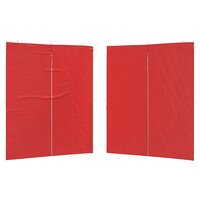 Partytent Zijwand 2 st 200 x 195 cm Rood PE en staal 2