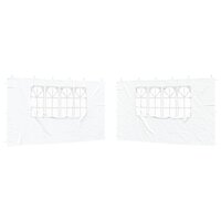 Partytent Zijwand 2 st 400 x 195 cm Wit PE en staal 2