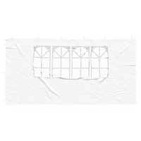 Partytent Zijwand 2 st 400 x 195 cm Wit PE en staal 3
