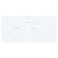 Partytent Zijwand 2 st 400 x 195 cm Wit PE en staal 3