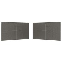 Partytent Zijwand 2 st 400 x 195 cm Antraciet PE en staal 2
