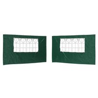 Partytent Zijwand 2 st 400 x 195 cm Groen PE en staal 2