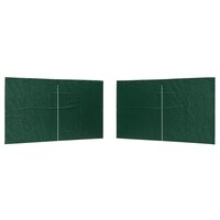 Partytent Zijwand 2 st 400 x 195 cm Groen PE en staal 2