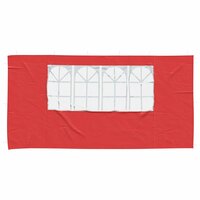 Partytent Zijwand 2 st 400 x 195 cm Rood PE en staal 3