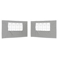 Partytent Zijwand 2 st 400 x 195 cm Lichtgrijs PE en staal 2