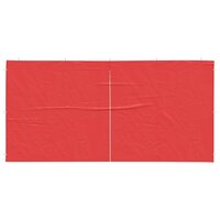 Partytent Zijwand 2 st 400 x 195 cm Rood PE en staal 3