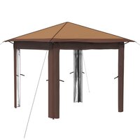 Gazebo zonder Zijwand 2,6 x 2,6 m Beige en Bruin 2