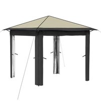 Gazebo zonder Zijwand 2,6 x 2,6 m Cr&egrave;me en Antraciet 2