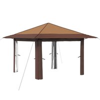 Gazebo zonder Zijwand Beige en Bruin 2