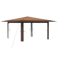 Paviljoen zonder Zijwand 4 x 4 m Beige en Bruin 2
