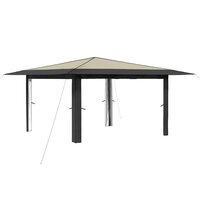 Paviljoen zonder Zijwand 4 x 4 m Cr&egrave;me en Antraciet 2