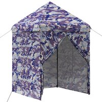 Pop-up Gazebo met 4 Zijwanden 2 x 2 m Blauw Camouflage 2