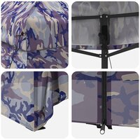 Pop-up Gazebo met 4 Zijwanden 2 x 2 m Blauw Camouflage 8