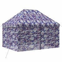 Pop-up Gazebo met 4 Zijwanden 2,9 x 4,3 m Blauw Camouflage 3