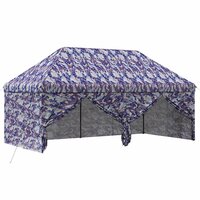 Pop-up Gazebo met 4 Zijwanden 3 x 6 m Blauw Camouflage 2
