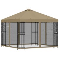 Tuin Gazebo met Zijwanden 3 x 3 m Beige Polyester en staal 3