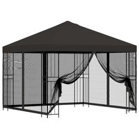 Tuin Gazebo met Zijwanden 3 x 3 m Antracietkleurig 2