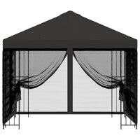 Tuin Gazebo met Zijwanden 3 x 3 m Antracietkleurig 5