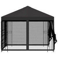 Tuin Gazebo met Zijwanden 3 x 3 m Antracietkleurig 6