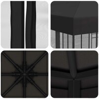 Tuin Gazebo met Zijwanden 3 x 3 m Antracietkleurig 7