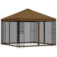 Tuin Gazebo met Zijwanden 3 x 3 m Taupe Polyester en staal 3