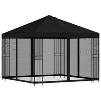 Tuin Gazebo met Zijwanden 3 x 3 m Zwart Polyester en staal 3
