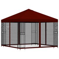 Tuin Gazebo met Zijwanden 3 x 3 m Bordeauxrood 3