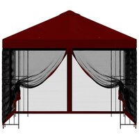 Tuin Gazebo met Zijwanden 3 x 3 m Bordeauxrood 5