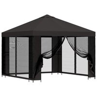 Tuin Gazebo met Zijwanden 3 x 3 m Antracietkleurig 2