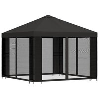 Tuin Gazebo met Zijwanden 3 x 3 m Antracietkleurig 3
